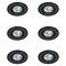 6 x Revive IP65 Matt Black Round Tiltable Bathroom Downlights Large Image