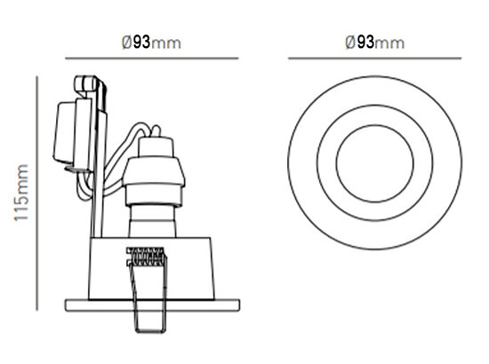 6 x Revive IP65 Satin Brass Round Tiltable Bathroom Downlights