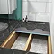 600 Linear 1200 x 1200 Wet Room Walk In Square Tray Former Kit (End Waste)  Standard Large Image