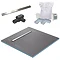 600 Linear 1200 x 1200 Wet Room Walk In Square Tray Former Kit (End Waste) Large Image