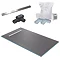 600 Linear 1600 x 900 Wet Room Walk In Rectangular Tray Former Kit (End Waste) Large Image