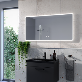 Toreno 1200 x 600mm Ambient Colour Change LED Bluetooth Mirror with Touch Sensor and Anti-Fog