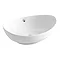 600 x 450mm Dark Wood Shelf with Costa Oval Basin Feature Large Image