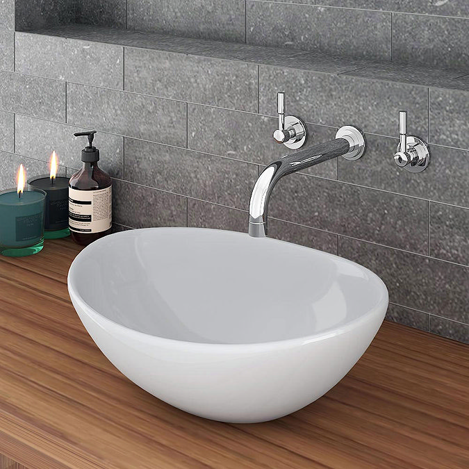 600 x 450mm White Shelf with Casca Basin  Feature Large Image