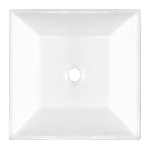 600 x 450mm White Shelf with Lazio Basin  In Bathroom Large Image