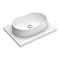 600 x 450mm White Shelf with Nouvelle Semi-Oval Basin Large Image