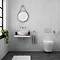 600 x 450mm White Shelf with Round White Marble Basin  Standard Large Image