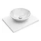 600 x 450mm White Shelf with Round White Marble Basin Large Image