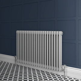 600 x 988mm Cast Iron Style Traditional 2 Column Radiator - Grey
