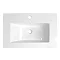 Nova Wall Hung Vanity Sink With Cabinet - 600mm Modern High Gloss White Profile Large Image