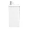 Toreno Vanity Sink With Cabinet - 600mm Modern High Gloss White  In Bathroom Large Image