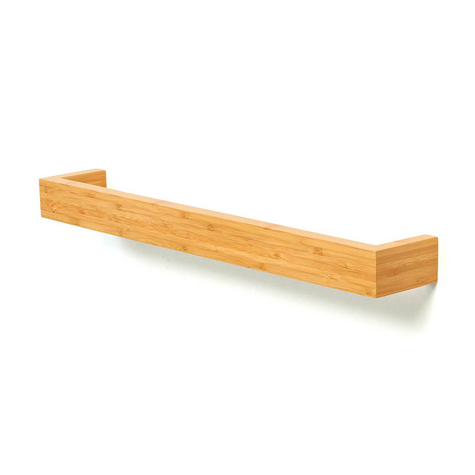 600mm Single Wooden Towel Rail Bamboo  Profile Large Image