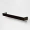 600mm Single Wooden Towel Rail Dark Oak Profile Large Image