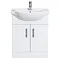 Alaska 650mm Vanity Unit (High Gloss White - Depth 300mm) Feature Large Image