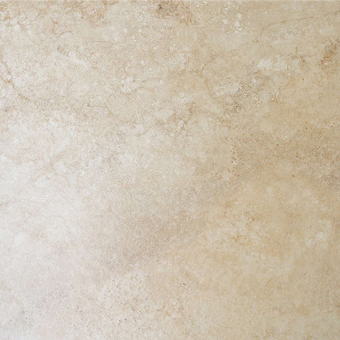 Salerno Cream Travertine Effect Floor Tiles - 450mm x 450mm Large Image