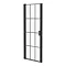 700 x 1970 Matt Black Grid Frameless Pivot Shower Door for 695-725mm Recess Large Image