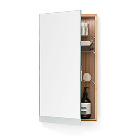 700mm Slimline Mirror Cabinet Bamboo