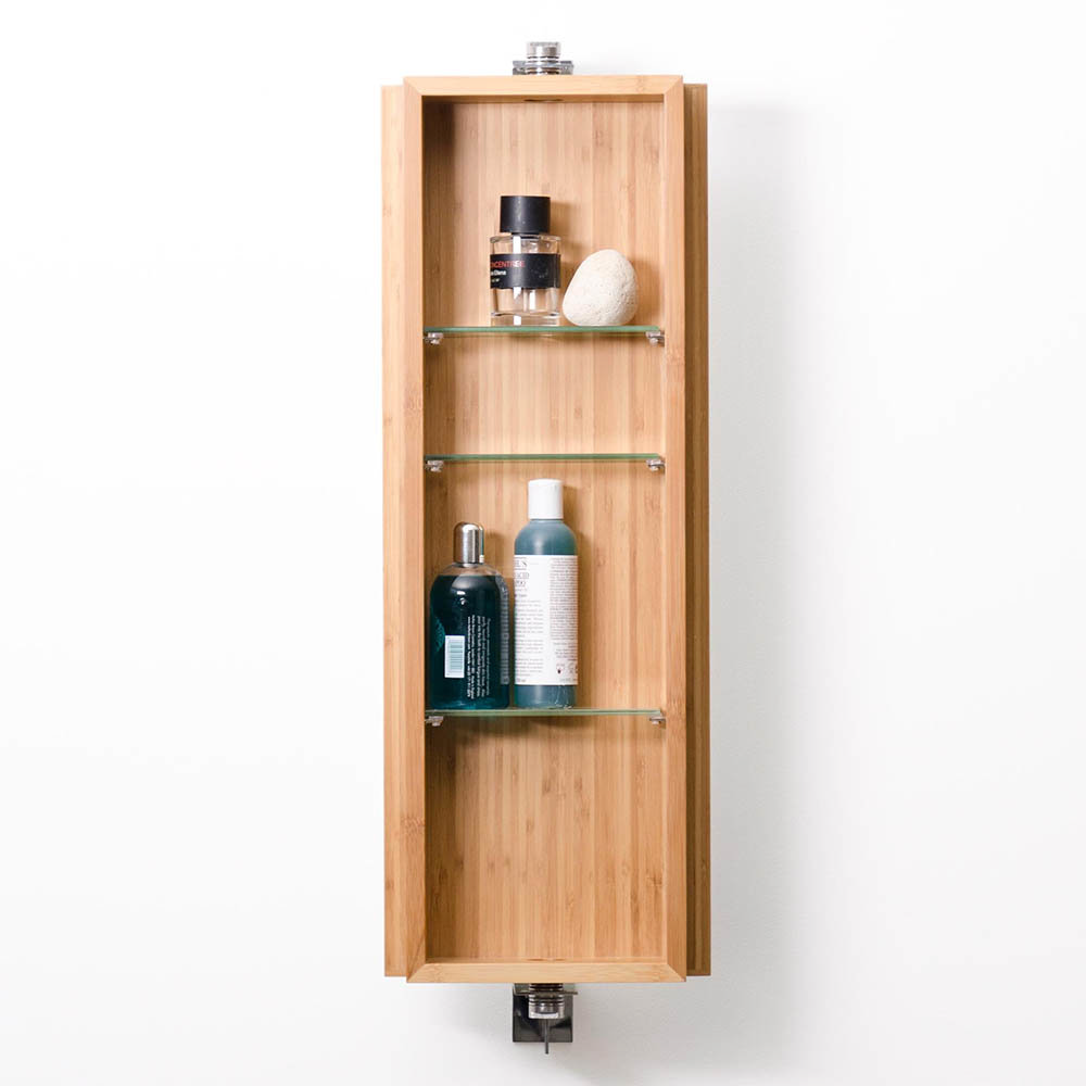 Bamboo bathroom mirror cabinet