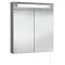 750 x 625mm Stainless Steel Bathroom Cabinet w/ 2 Doors & Light - Ex Display (A) Large Image