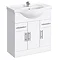 Alaska 750mm Vanity Unit (High Gloss White - Depth 330mm) Large Image