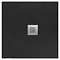 800 x 800mm Black Slate Effect Square Shower Tray + Chrome Waste  In Bathroom Large Image