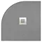 800 x 800mm Graphite Slate Effect Quadrant Shower Tray In Bathroom Large Image