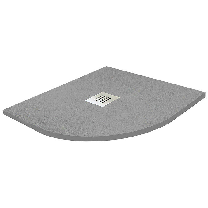 800 x 800mm Graphite Slate Effect Quadrant Shower Tray Large Image