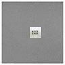 800 x 800mm Graphite Slate Effect Square Shower Tray  In Bathroom Large Image