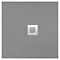 800 x 800mm Graphite Slate Effect Square Shower Tray In Bathroom Large Image