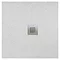 800 x 800mm White Slate Effect Square Shower Tray + Chrome Waste  In Bathroom Large Image