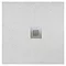 800 x 800mm White Slate Effect Square Shower Tray + Chrome Waste In Bathroom Large Image
