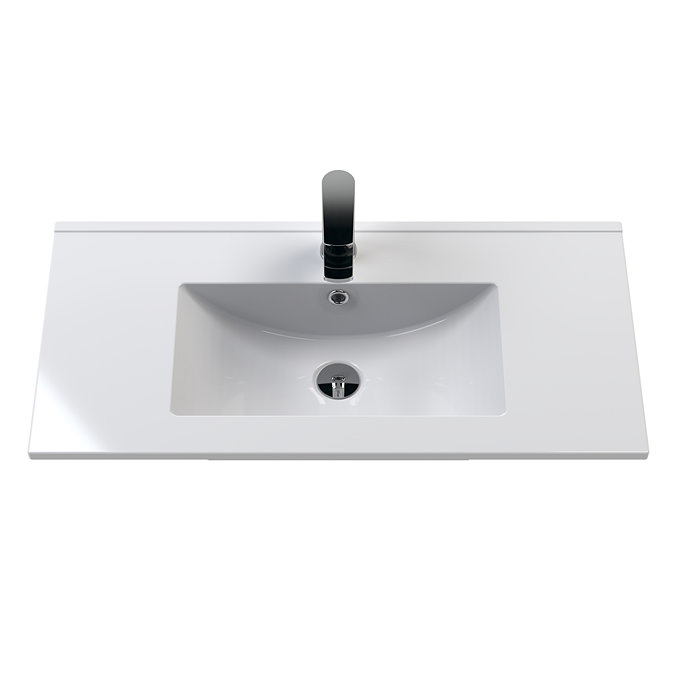 Nova 800mm Vanity Sink With Cabinet - Modern High Gloss White