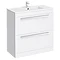 Nova Vanity Sink With Cabinet - 800mm Modern High Gloss White Large Image