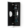 800mm Slimline Mirror Cabinet Dark Oak