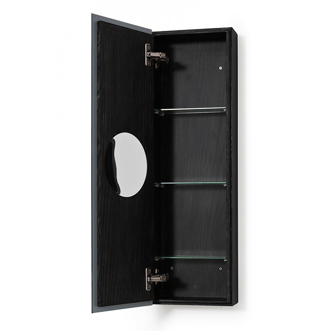 800mm Slimline Mirror Cabinet Dark Oak