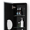 800mm Slimline Mirror Cabinet Dark Oak