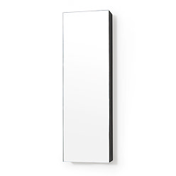 800mm Slimline Mirror Cabinet Dark Oak