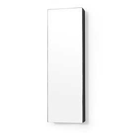800mm Slimline Mirror Cabinet Dark Oak