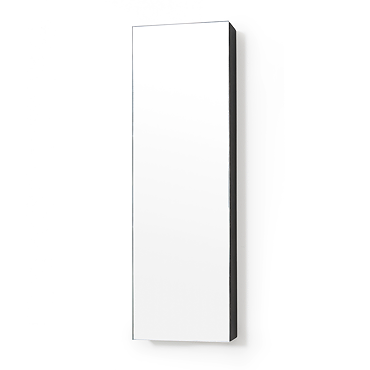 800mm Slimline Mirror Cabinet Dark Oak