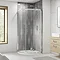 860 x 860mm Pacific Single Entry Quadrant Enclosure Inc. Shower Tray + Waste Large Image