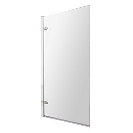 8mm Glass Square Hinged Bath Screen - NSSQ7 Large Image