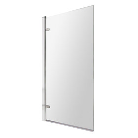 8mm Glass Square Hinged Bath Screen - NSSQ7 Large Image