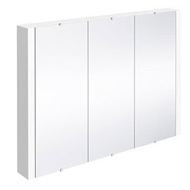 Toreno 3-Door Mirror Cabinet (Minimalist White - 900mm Wide) Medium Image