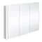 Toreno 3-Door Mirror Cabinet (Minimalist White - 900mm Wide) Large Image