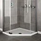 900 x 900 Diamond Shaped Shower Tray  Profile Large Image