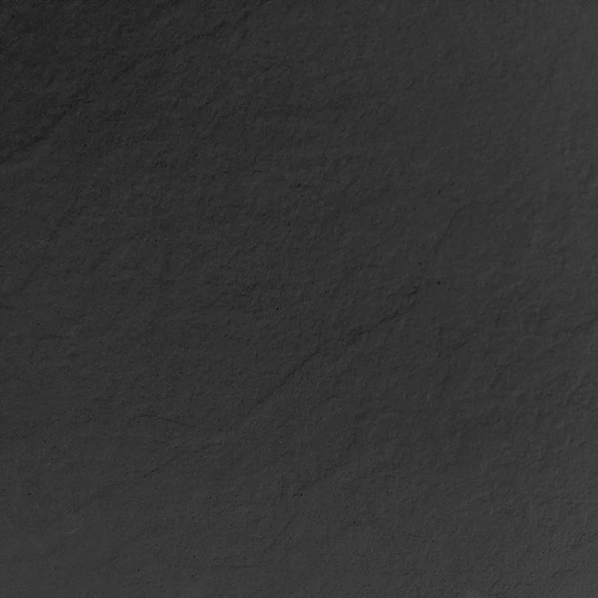 900 x 900mm Black Slate Effect Quadrant Shower Tray + Chrome Waste Feature Large Image