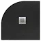900 x 900mm Black Slate Effect Quadrant Shower Tray + Chrome Waste In Bathroom Large Image