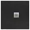 900 x 900mm Black Slate Effect Square Shower Tray + Chrome Waste In Bathroom Large Image