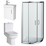 900 x 900mm Ventura Quadrant Shower Enclosure with En-suite Set Large Image