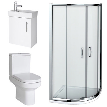 900 x 900mm Ventura Quadrant Shower Enclosure with En-suite Set Profile Large Image
